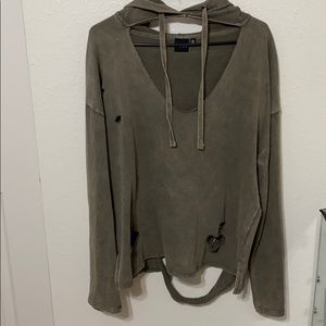 Distressed sweatshirt